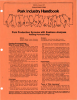 Pork production systems with business analyses: Feeding purchased pigs