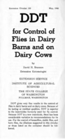 DDT for control for flies in dairy barns and on dairy cows