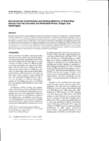 Environmental contaminants and nesting behavior of great blue herons from the Columbia and Willamette Rivers, Oregon and Washington