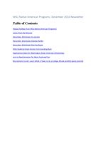 Native American Programs News, December 2016