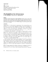 The Susceptibility of Four Salmonid Species to the Eyefluke, Diplostomum spathaceum