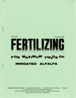 Fertilizing for maximum yields of irrigated alfalfa