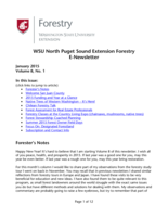 WSU North Puget Sound Extension Forestry E-Newsletter, January 2015