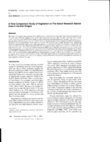 A time comparison study of vegetation on The Island Research Natural Area in Central Oregon