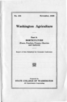 Washington agriculture: Part 9. Horticulture (pears, peaches, prunes, cherries and apricots)