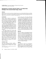Distributions of 40 Rare Vascular Plants in the Alatna River Drainage of the Central Brooks Range, Alaska