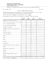 State 4-H dress revue score card