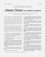 Common diseases of domestic rabbits