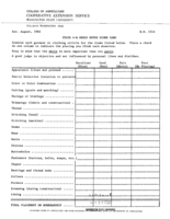 State 4-H dress revue score card