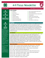WSU Whitman County Extension 4-H Focus Newsletter, February 3, 2020