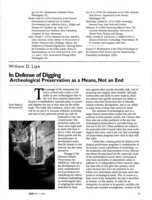 In Defense of Digging: Archeological Preservation as a Means, Not an End.