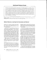 Salmon recovery: learning from successes and failures