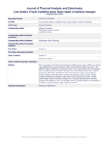 Cure kinetics of liquid crystalline epoxy resins based on biphenyl mesogen