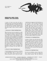 Removing bees from homes and buildings