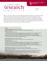 WSU Vancouver Academic Affairs Research Newsletter, Summer 2013