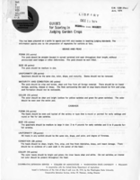 Guides for scoring in judging garden crops