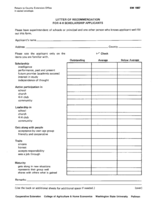 Letter of recommendation for 4-H scholarship applicants