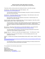 Utilizing the benefits of native XML database technologies