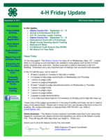 4-H Friday Update, September 8, 2017