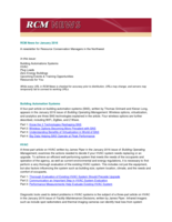 RCM News, January 2016