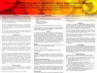 Factors influencing language choice among latino/a spanish english bilinguals