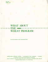 What about the 1964 wheat program: implications for Washington