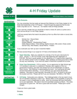 4-H Friday Update, November 15, 2013