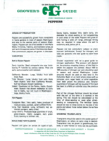 Grower's guide for vegetable crops: Peppers