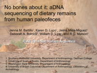No bones about it: aDNA sequencing of dietary remains from human paleofeces.
