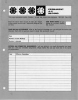 Permanent 4-H record