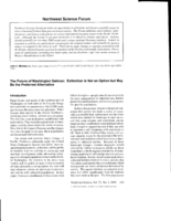 The future of Washington salmon: Extinction is not an option but may be the preferred alternative