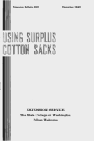Using surplus cotton sacks