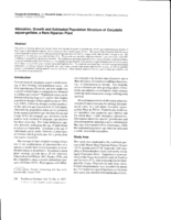 Allocation, growth and estimated population structure of Corydalis aquae-gelidae, a rare riparian plant