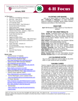 WSU Yakima County Extension 4-H Focus, January 2020