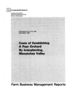 Costs of establishing a pear orchard by interplanting in Wenatchee Valley
