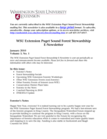 WSU Extension Puget Sound Forest Stewardship E-Newsletter, January 2010