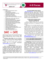 WSU Yakima County Extension 4-H Focus, March 2017