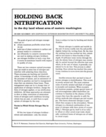 Holding back nitrification in the dry land wheat area of eastern Washington