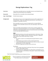 Energy Explorations: Tag