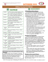 WSU Kittitas County Extension 4-H Focus, October 2018