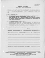 Personal data sheet: State style revue information