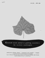 Chemical weed control in pickling cucumbers for western Washington