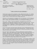 Some alternative milk programs