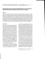 Small mammal communities and habitat selection in Northern Rocky Mountain bunchgrass: implications for exotic plant invasions