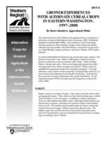 Grower Experiences with Alternate Cereal Crops in Eastern Washington 1997-2000 (Alternate Crop Series)
