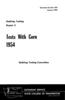 Tests with corn, 1954