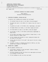 Acceptable standards for judging clothing