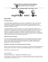 Vegetable Seed Notes, January 2008