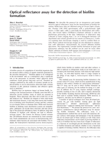 Optical reflectance assay for the detection of biofilm formation