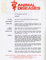 Animal diseases: Blackleg